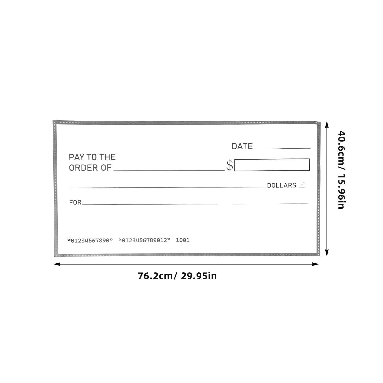Housoutil Gros Faux Chèque, Chèque Géant Effaçable à Sec En Papier Couché, Accessoires Factice Waterproof Pour Animations De Fête Mariages Et Anniversaires Fête D'halloween Et De Noël