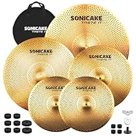 Lower Volume: Sonicake Cymbal pack are up to 70%-80% quieter than traditional cymbals without losing the feel of the metal cymbals. Play longer without ear fatigue or hearing damage. High Quality: The cymbals pack are well built, and the entire surfa...