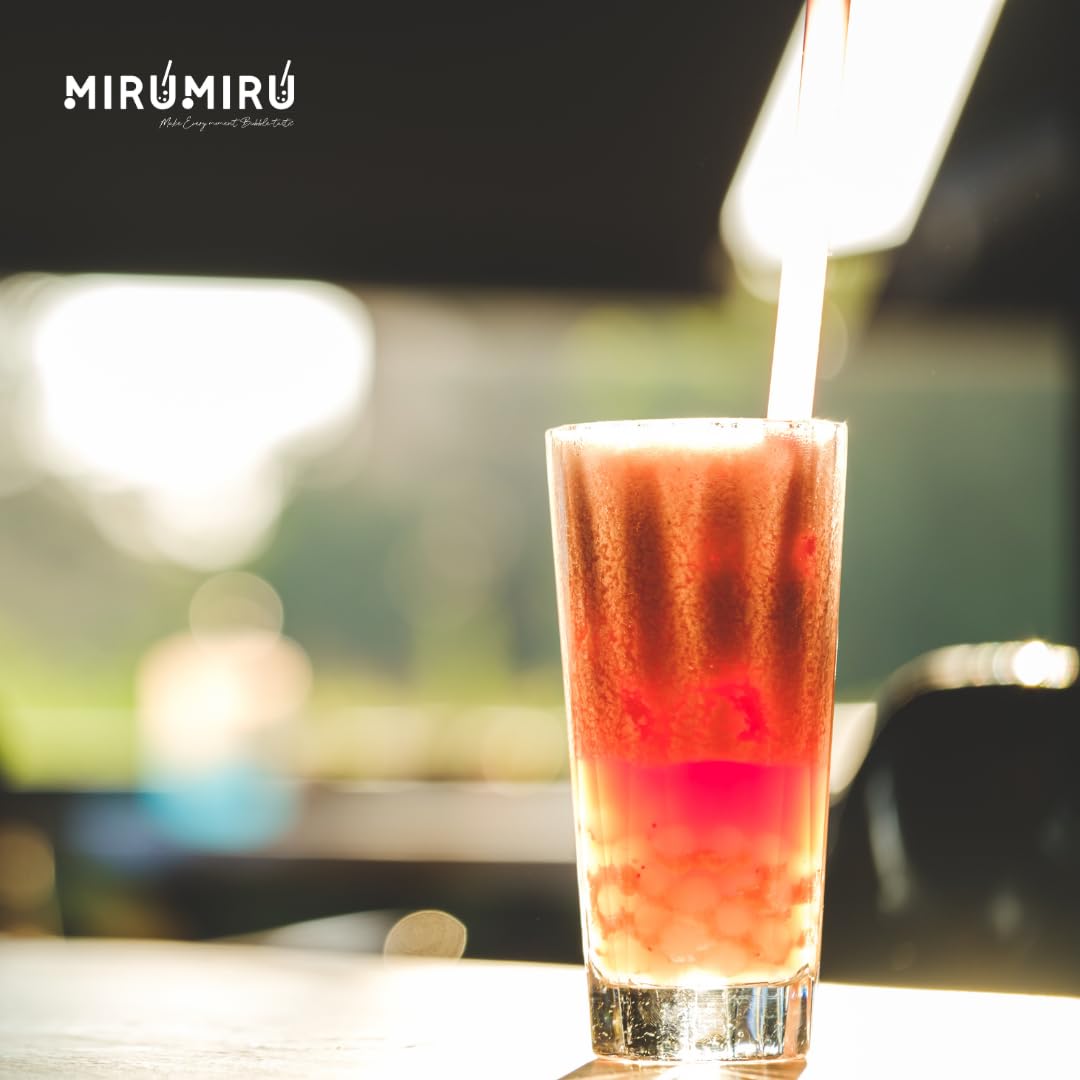 MiruMiru - POPPING BOBA ORIGINALE per Bubble Tea - Pesca - 140g - senza coloranti artificiali, meno zucchero, 100% VEGETALIANO e SENZA GLUTINE