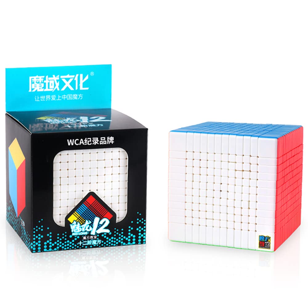 Bukefuno MoYu Meilong 12x12 Speed Puzzle Cube 12x12 Magic Cubes Moyu Stickerless MEILONG 12x12x12 Cubing Classroom Speed Toys Cube