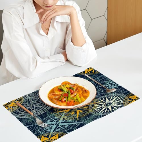 Set de table rose lavable style grunge pour table de cuisine - 7