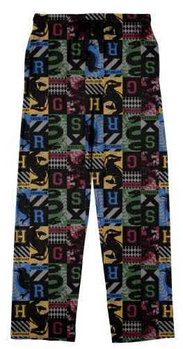 Bioworld Harry Potter Hogwarts Houses AOP Men's Sleep Pajama Pants