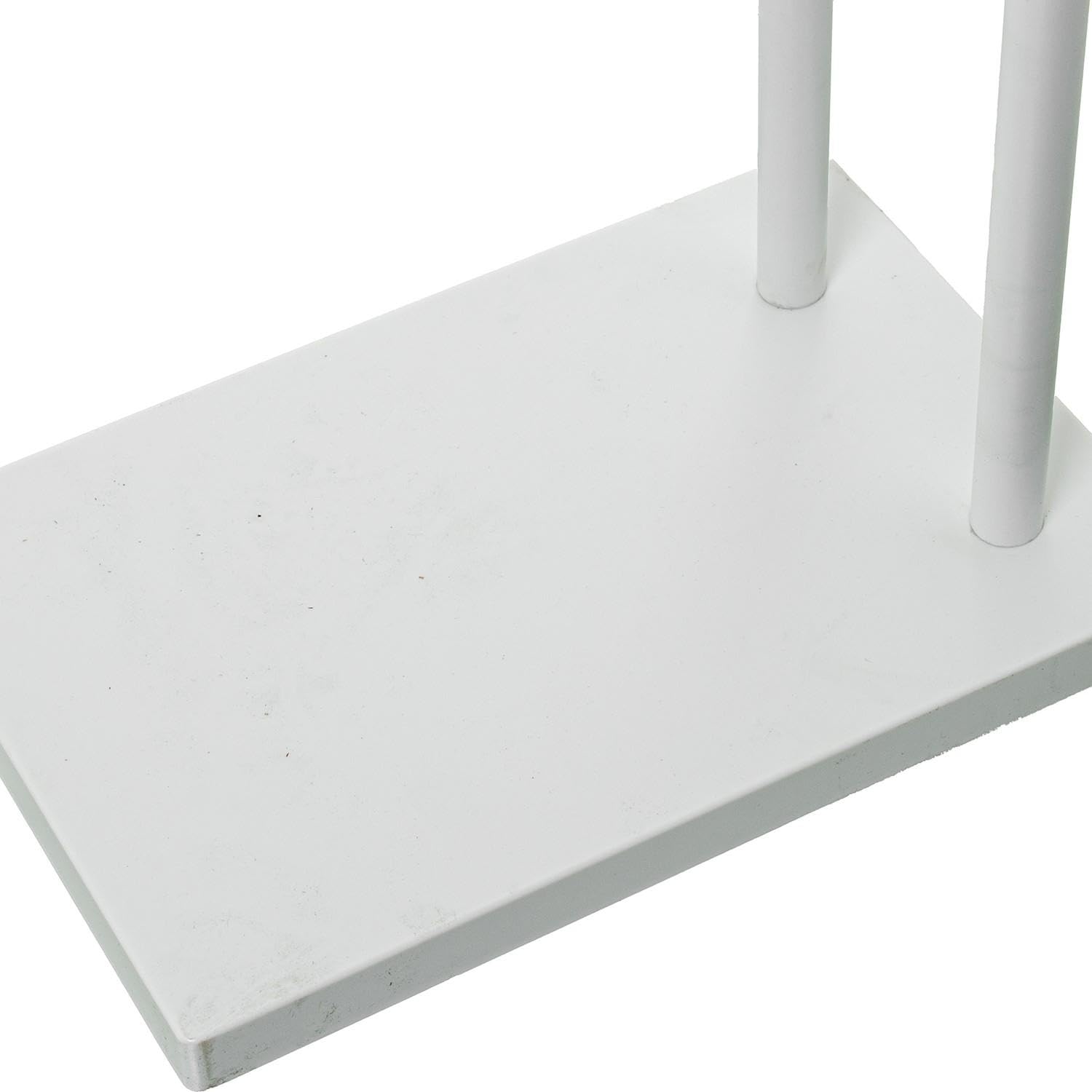 DRW Portasciugamani da Terra in Metallo e Legno Bianco e Naturale, Multicolore, Medidas: 37x20x79cm