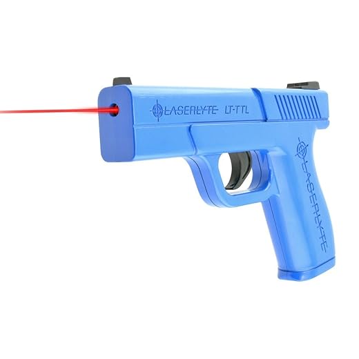 LaserLyte LT-TTL Laser Trainer Pistol Full Size Glock 19 with Realistic Size, Weight, Feel, Resetting 5.5lb Trigger Pull for Accuracy and Recoil Training