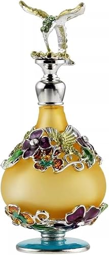 XCFTYRU Vintage perfume bottle， 25ML Hummingbird Glass Decorative Essential Oil Empty