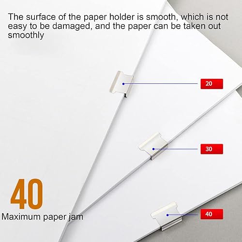 Miniatura 3 de Terrysun 1 dispensador de clip de almeja transparente con 50 clips de repuesto de metal colorido y 50 clips de repuesto de metal plateado, almeja de