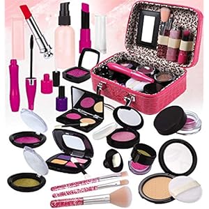 STAY GENT Pretend Kinderschminke Set für Mädchen, Makeup Set Fälschung Tasche für Kinder Rolle Spielen Kosmetiktasche Spielzeug Geschenke Geburtstag Weihnachten ab 3 Jahre (Nicht Echt Schminke)