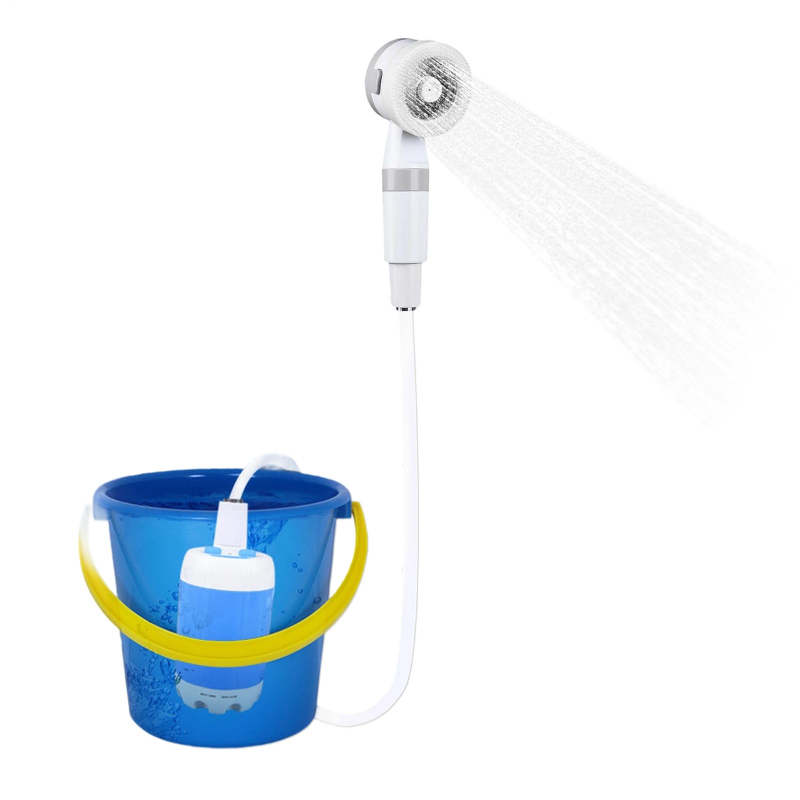 Pompa Doccia Da Campeggio 2 Modalità Di Spruzzo Impermeabile Lunga Durata | Pompa Doccia Elettrica Ricaricabile 5000 mAh Per Campeggio Viaggio Spiaggia Esterno Camper Lavaggio Auto Bagno