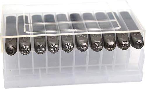 Vista 37 de Wokesi Kit de alfabeto de letras mayúsculas de 1/8" (3 mm) de altura, de acero, para timbre a mano, presión, para molde, código, etiqueta