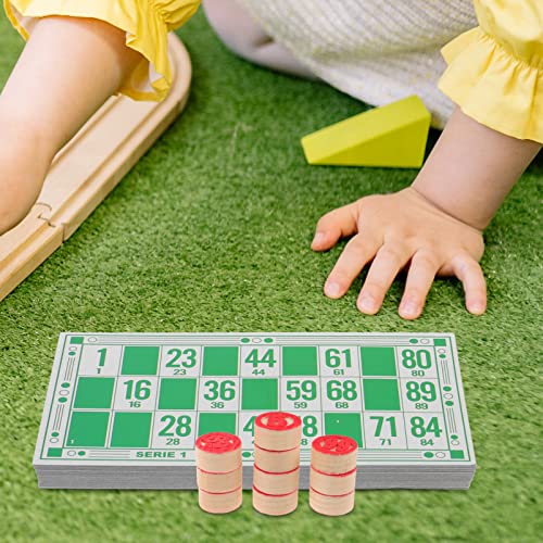ibasenice Russian Lotto Wooden Bingo Game Set - Traditional Family Party Game with Wooden Barrels, Cards, and Chips for Kids and Adults - Image 2
