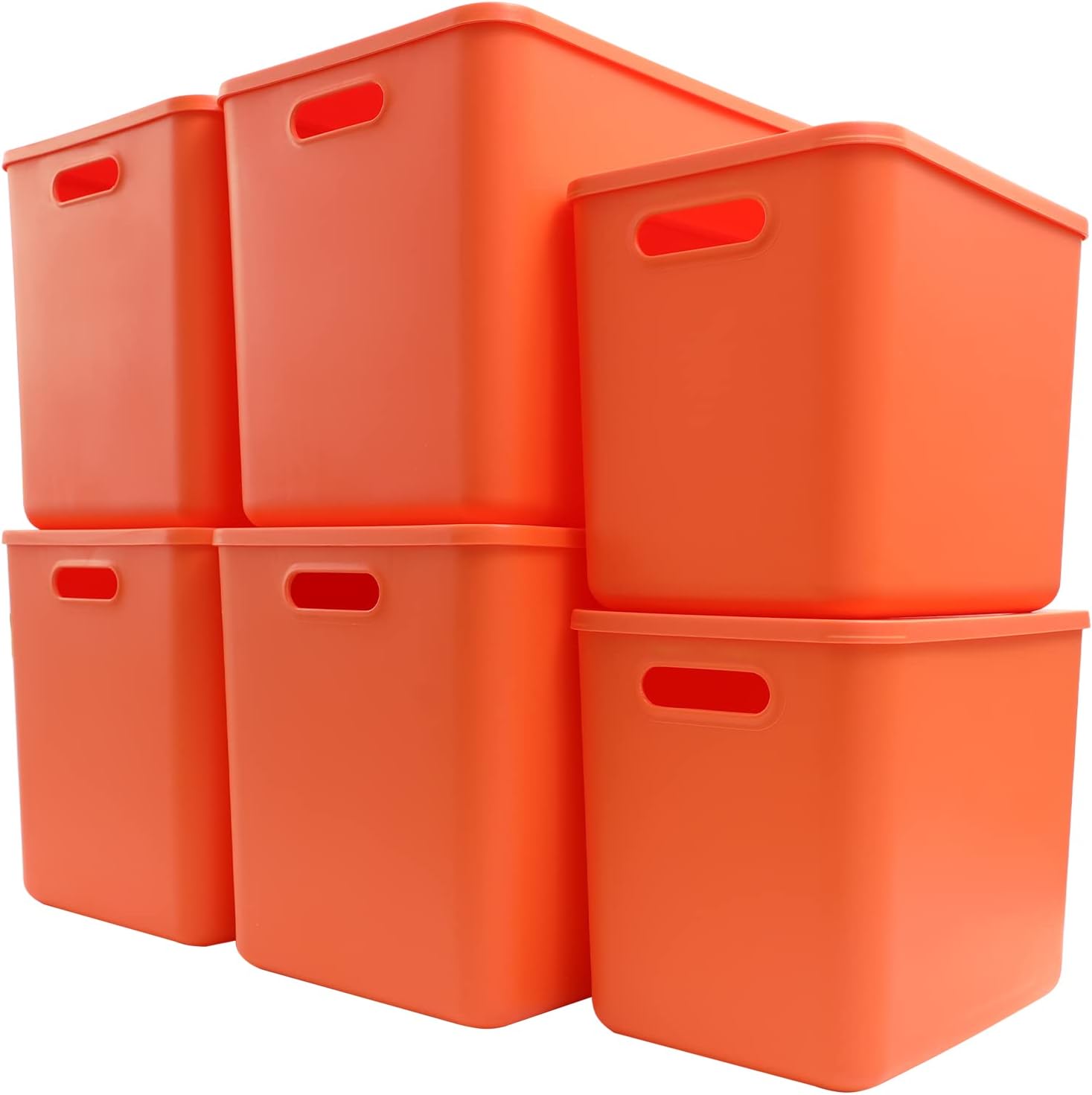 Yishyfier Plastic Storage Baskets With Lid Organizing Container Lidded Knit Storage