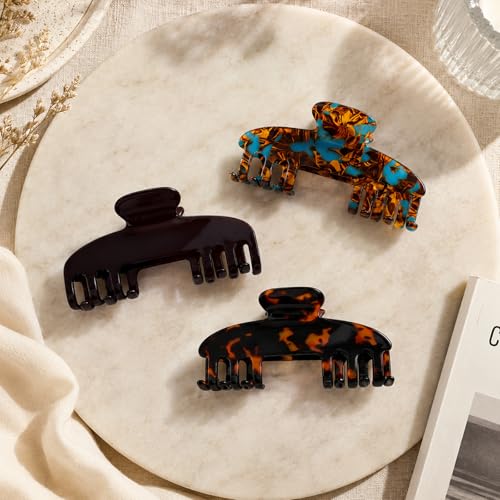 Pinza para cabello Hat Claw Clip, clip para sombrero para mujeres, set de tres pinzas grandes con agarre antideslizante, tamaño 10.5 cm miniatura 6