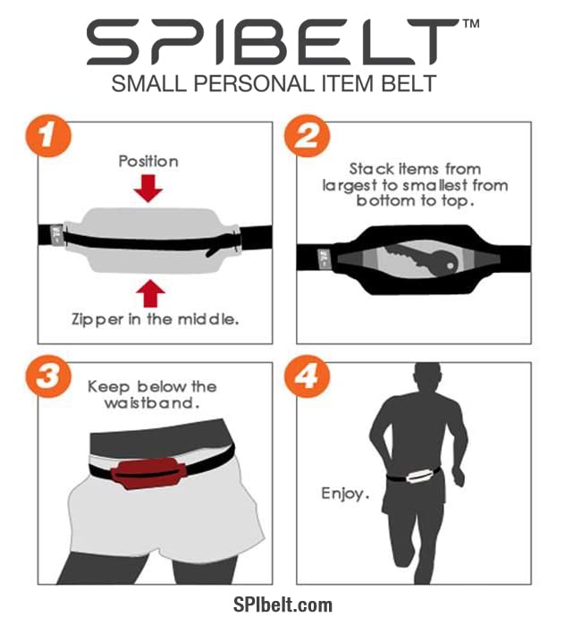 Image of SPIbelt Running Belt Original for Women Men, Phone Holder for Running, Running Fanny Pack, Holder for Phone, Running Waist Pack, Adjustable Waist, [Fits All Phones]. No Bounce, Steel Blue