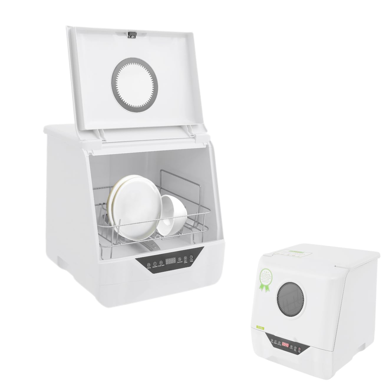 Mini Geschirrspüler mit 4 Waschmodi 800W LED Tischspülmaschine Wasserdicht IPX1 Elektrisch Tischgeschirrspüler für Wohnungen Schlafsäle Wohnmobile