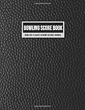 Bowling Score Book Bowlers & Coach Scoring Record Journal: Individual Game Score Keeper Notebook with Formatted Sheets for Strikes, Spares, Pin Count & Notes (Faux Black Leather)