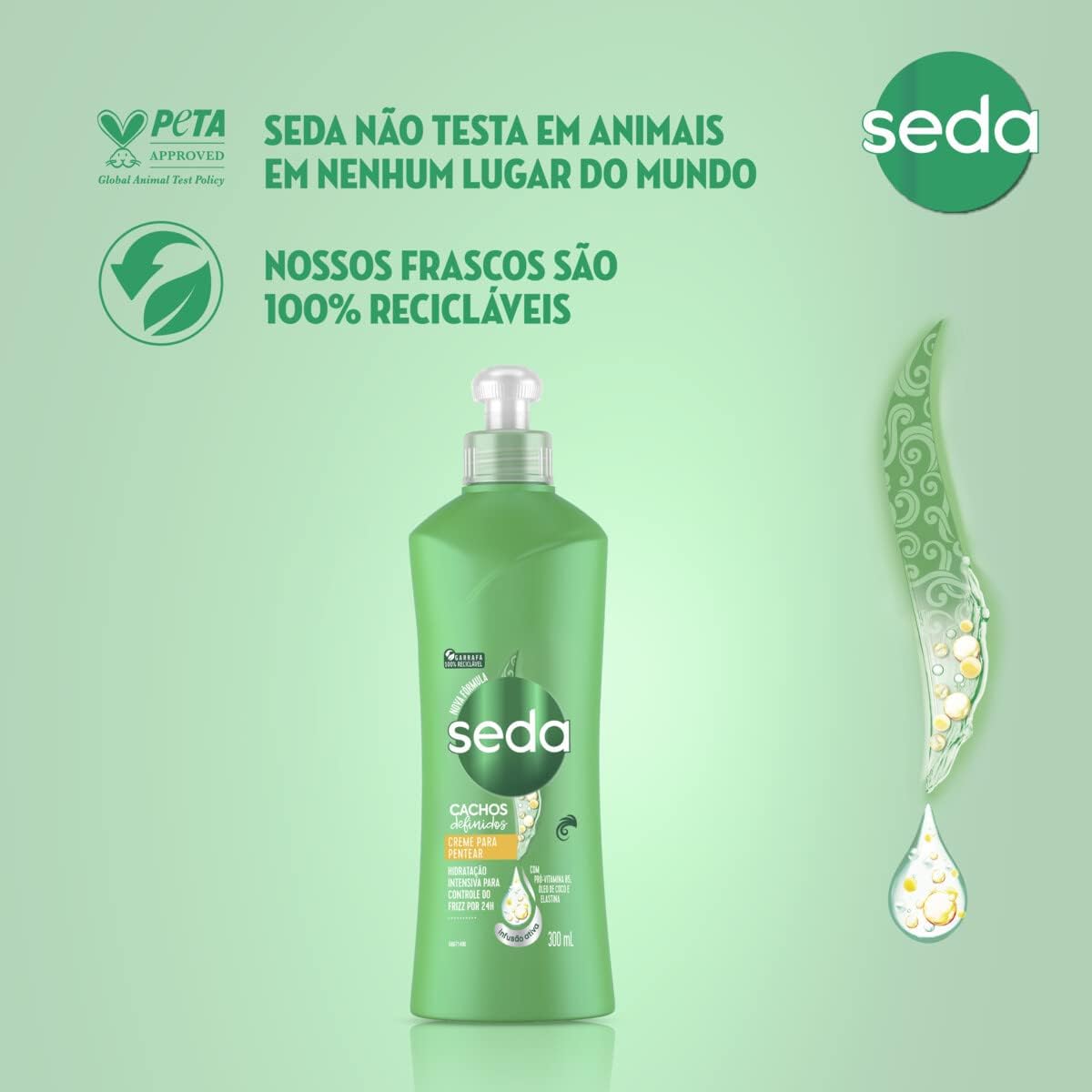 Linha Cachos Definidos Seda - Creme para Pentear 300 Ml - (Seda Defined Curls Collection - Combing Cream 10.14 Fl Oz)