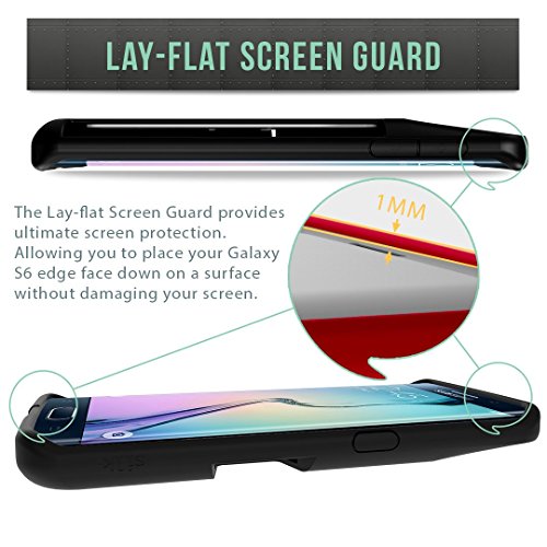 Smartish Galaxy S6 Edge Wallet Case - Wallet Slayer Vol. 1 - Ultra Slim Protective Credit Card Id Cover - (Silk) - Black Onyx #TOP5
