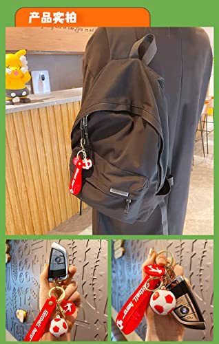 Hsyhere Men Boys Creative Cool Mini Cool Mini Football Theme Football Soccer Race Hero Keychain Key Ring, Sports Funs Collection Birthday New Year Christmas Gift Keyrings Bag Decoration Pendant -Black #TOP6