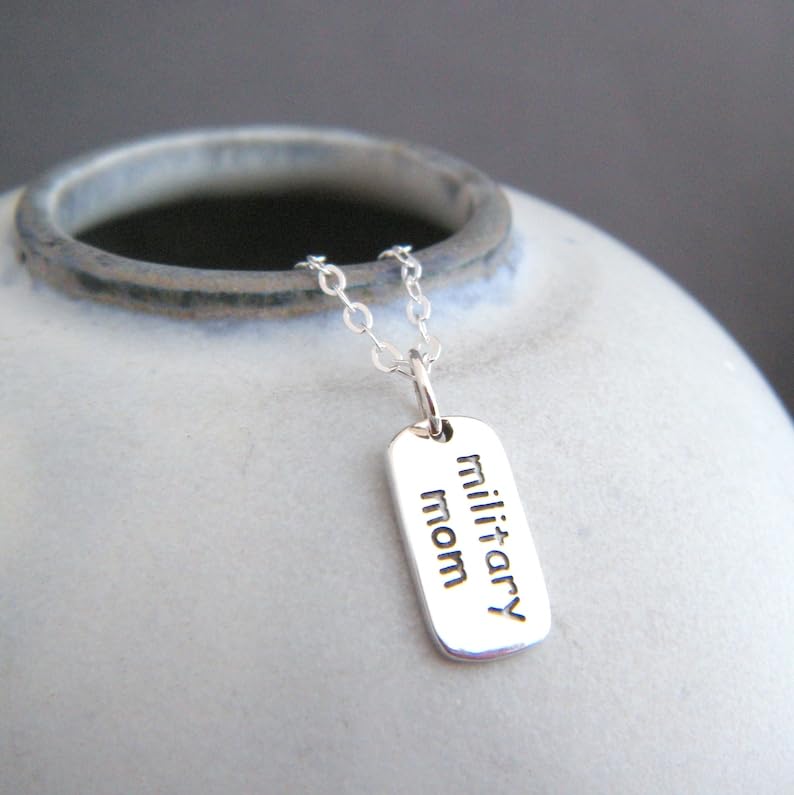 Collier militaire en argent sterling 925 avec chaîne de 45 cm - 2