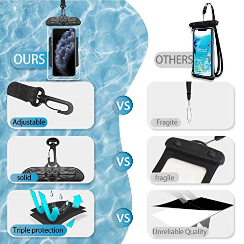 image for JYSDCXC Waterproof Phone Pouch - 2 Pack Universal IPX8 Water Proof Cel