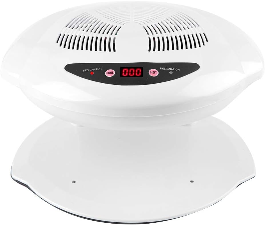 Nail Dryer Hot & Cold Air Nail Dryer Warm-Cool Nail Polis Drying Fan Manicure Tool White UV Gel Nail Lamp for Fingernail & Toenail Gels Based Polishes US Plug 110v