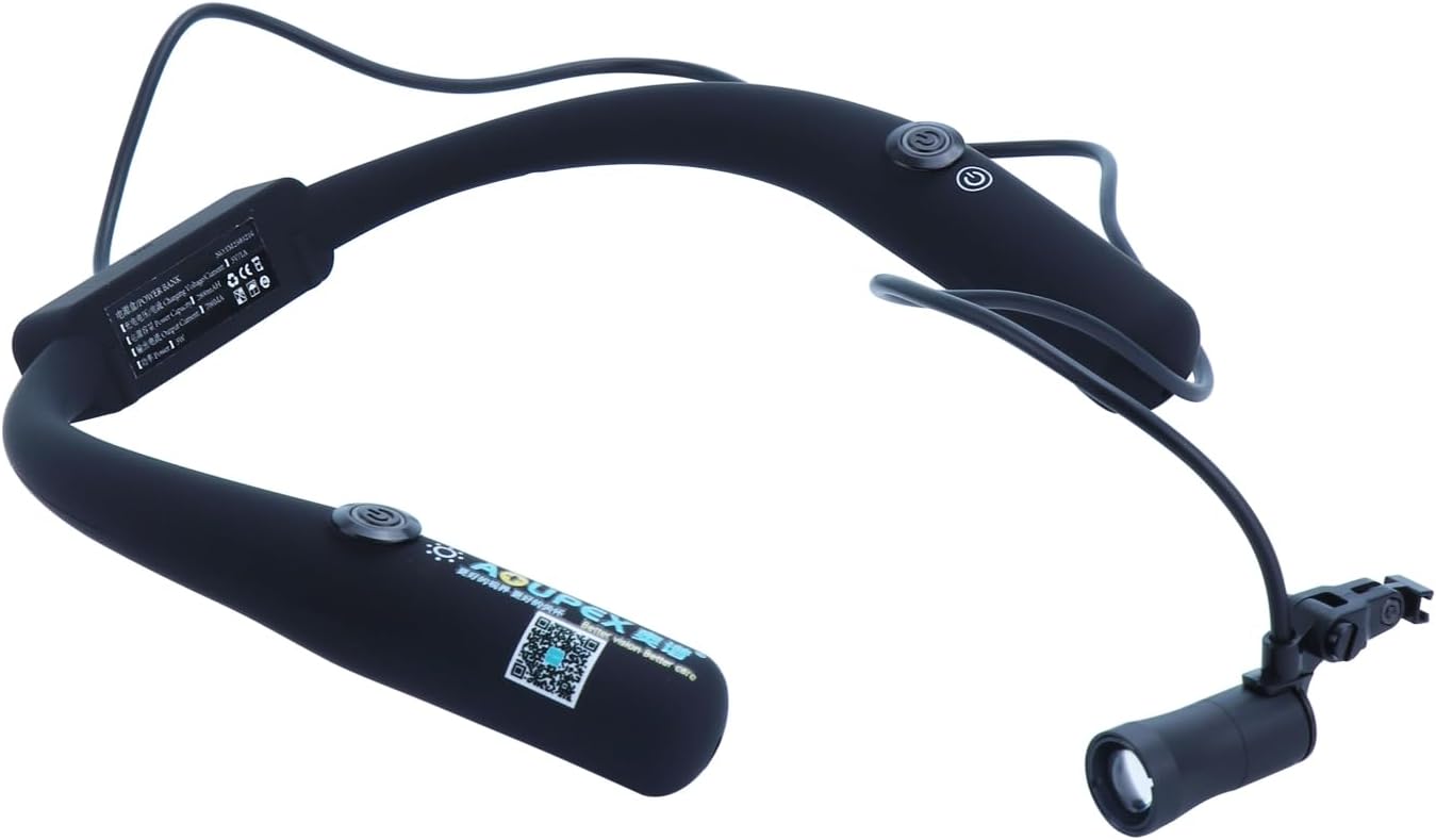 AOUPEX Neck Hanging Medical headlamp for Oral Dental, neurological, Spinal, Orthopedic, Cardiac and Surgical,Magnetic Portable LED Inspection Headlight