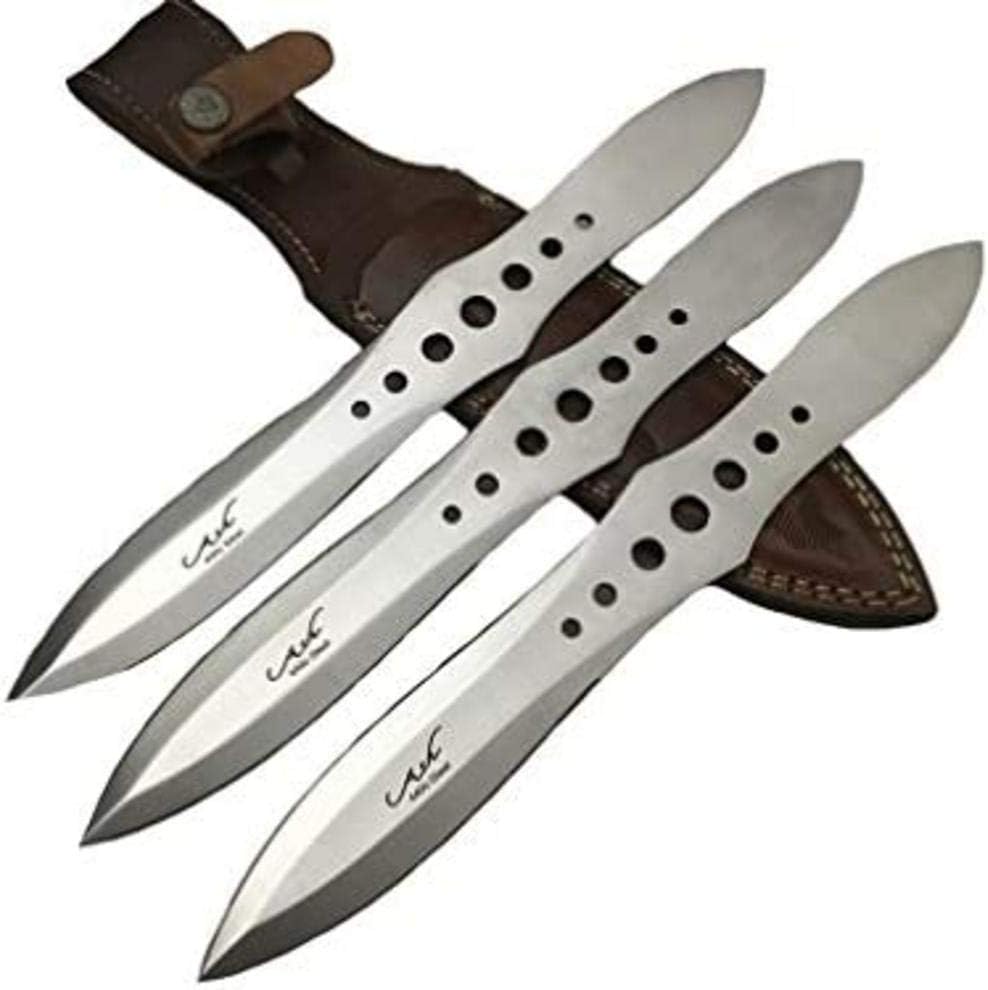 Set of 3 Handmade Throwing Knife 440c Steel