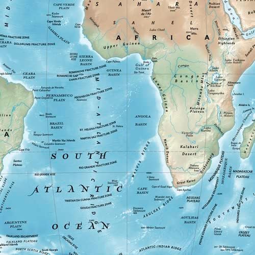 Miniatura 2 de National Geographic Maps World Physical - Mapa de pared - Compacto - 21.5 x 16.25 pulgadas - Laminación frontal