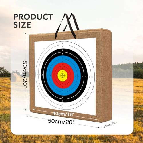 Fiita 20'' Archery Arrow Targets for Backyard with 20 Pcs Paper Arrow Target for Backyard Bow and Arrow Target Straw Target for Recurve Compound Outdoor Bow Shooting Practice Accessories - Image 3