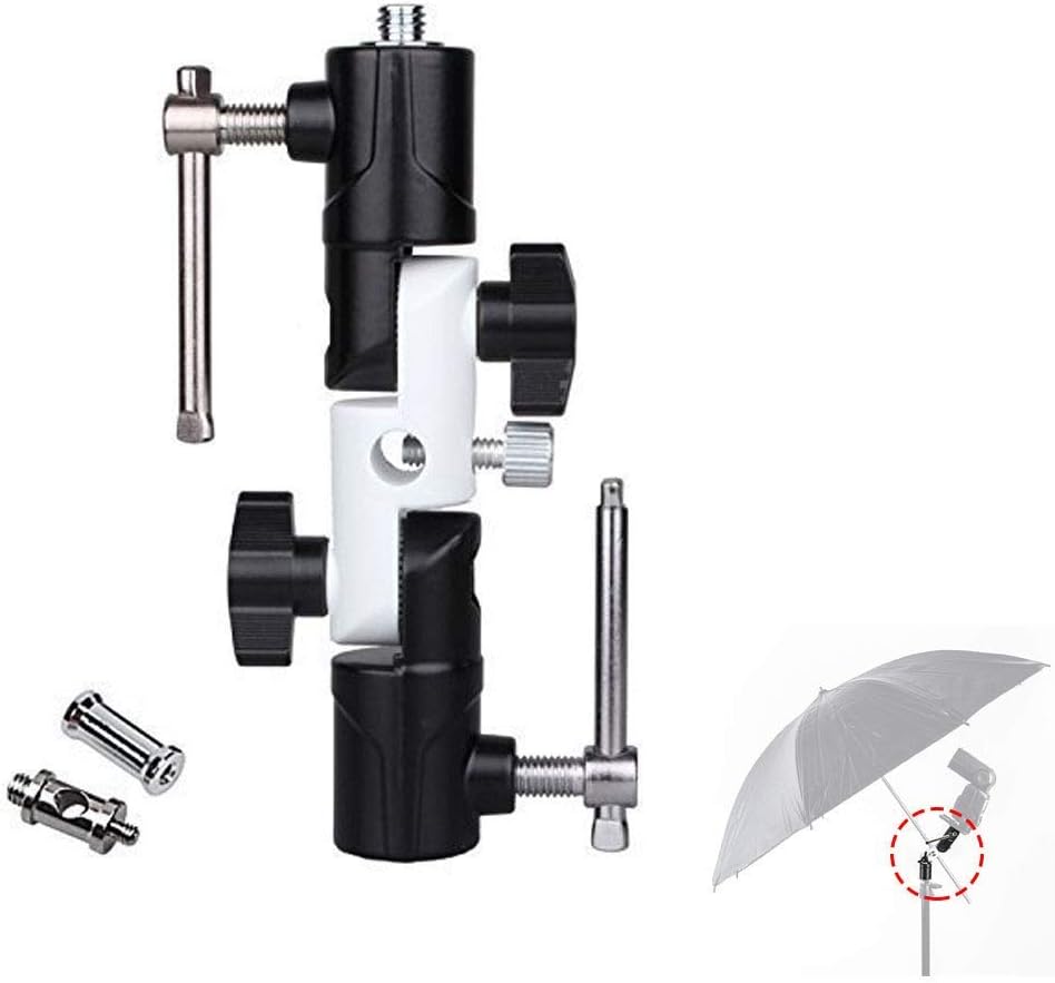 COOPIC U-shape Type 3section Camera Flash Speedlite Swivel Bracket Mount Compatible with Umbrella Holder Light Stand Adapter Compatible For Canon,Nikon, Panasonic,Olympus,Fuji &Others