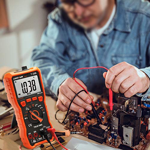 Lomvum Digital Multimeter, 6000 Counts Electrical Tester AC/DC Voltage Current Detector, NCV, Resistance, Capacitance, Diode Electronic, Duty Cycle Tester