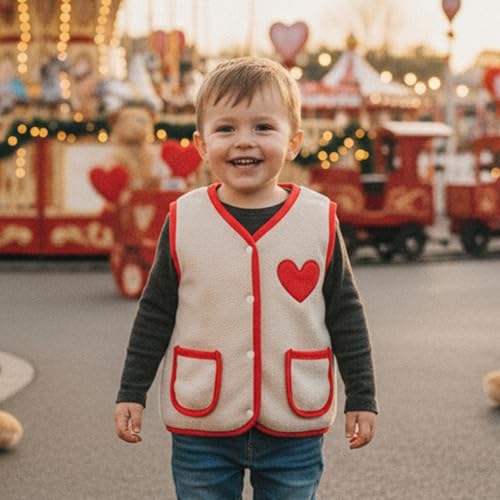 Image of Ayalinggo Toddler Baby Girls Boys Winter Warm Vest Clothes Buffalo Plaid Christmas Jacket Kids Puffer Quilted Gilet Coat | Full front zipper, warm clothes for cold winter, Red Black Buffalo Plaid Christmas Outfit, Kids Puffer Quilted Gilet Coat