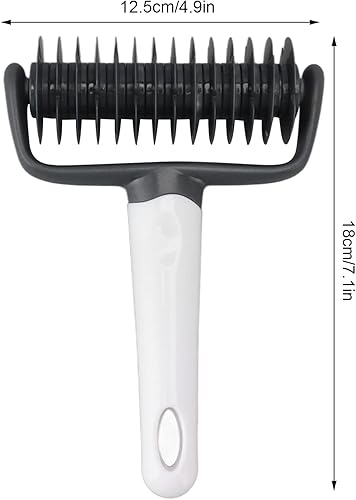 Miniatura 6 de Cortador de celosía de pizza, cortador de masa de pastel, cortador de rodillo de celosía de pastelería con mango largo para hacer bricolaje pan,