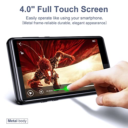 Mp3 Player With Bluetooth 5.0, Tengsen 4.0" Touchscreen 16Gb Hd Video Mp3 Mp4 Music Player With Speaker,Portable Hifi Sound With Fm Radio, Voice Recorder, E-Book, Sport Pedometer,Support 128G Tf Card #TOP1