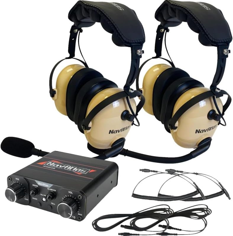 Navatlas NIO132PK Compact Intercom with Premium Over the Head Headset - Beige