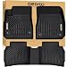 oEdRo Floor Mats Compatible for 2016-2020 Chevrolet Malibu, All Weather Protection 1st and 2nd Row Custom Fit Liners