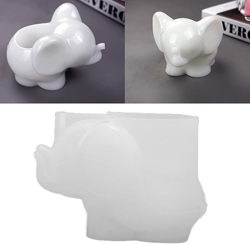 Miniatura 6 de Molde de silicona para macetas de elefante, molde de fundición de resina, molde de hormigón, maceta de cemento, moldes de arcilla, manualidades,