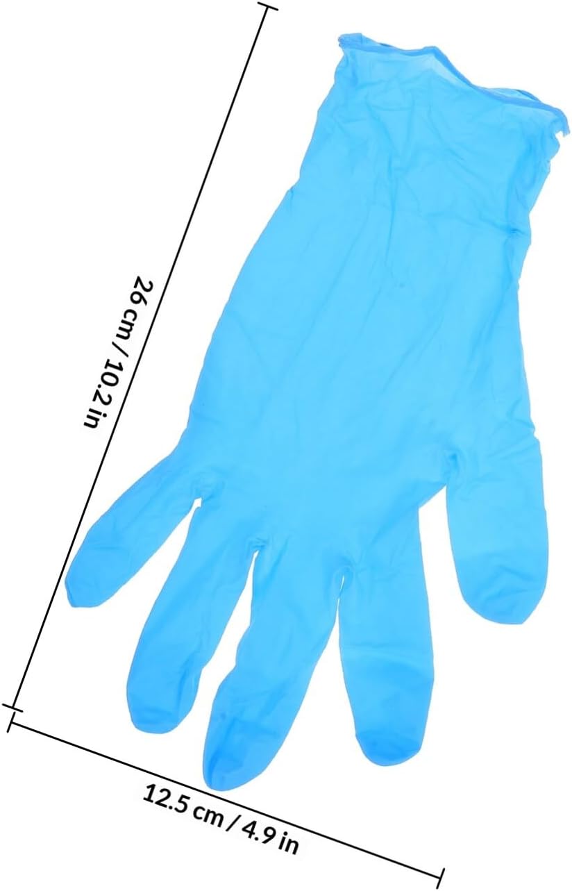TIDTALEO Heavy Duty Waterproof Blue Kitchen Gloves Food-grade Oil-resistant Cooking and Cleaning Gloves 100pcs for Household Use