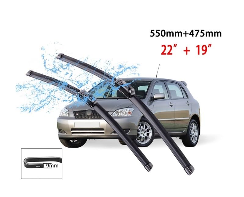 Essuie-glaces haute performance en caoutchouc souple pour Corolla E120 - 2