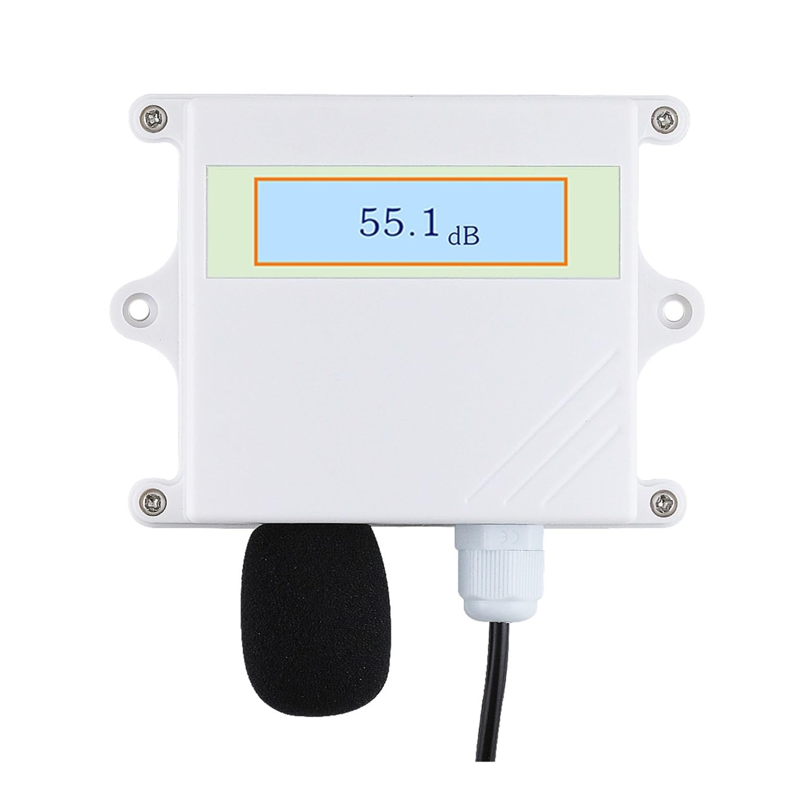 Sound Level Meter, 30-130dB Noise Sensor Module with LCD Display Modbus-RTU RS485 4-20mA 0-10V Industrial Decibel Meter Transmitter 20Hz-12.5KHz(with LCD Display,485)