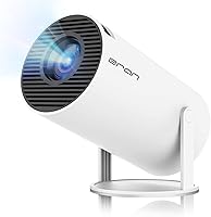 ear&ear HY300 PRO Mini Projector: 1080P/4K Support, WiFi 6, Bluetooth 5.2, Android 11, 180° Rotatable, Auto Keystone, Portable Home Theater
