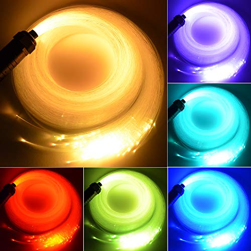 Kavoda Led Fiber Optic Star Ceiling Light Kit For Car Or Room 6W Rgb With Music Mode Remote Controller 300 Strands 0.75Mm/0.03In 2M/6.5Ft Star Headliner Kits #TOP1