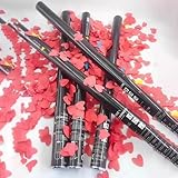 Oiyekntd Cañón de Confeti eléctrico de 80 cm (31,5 Pulgadas), Multicolor, Ideal para Bodas, Fiestas, Eventos y Navidad. Requiere una máquina de 2 o 4 Disparos para activarlo F