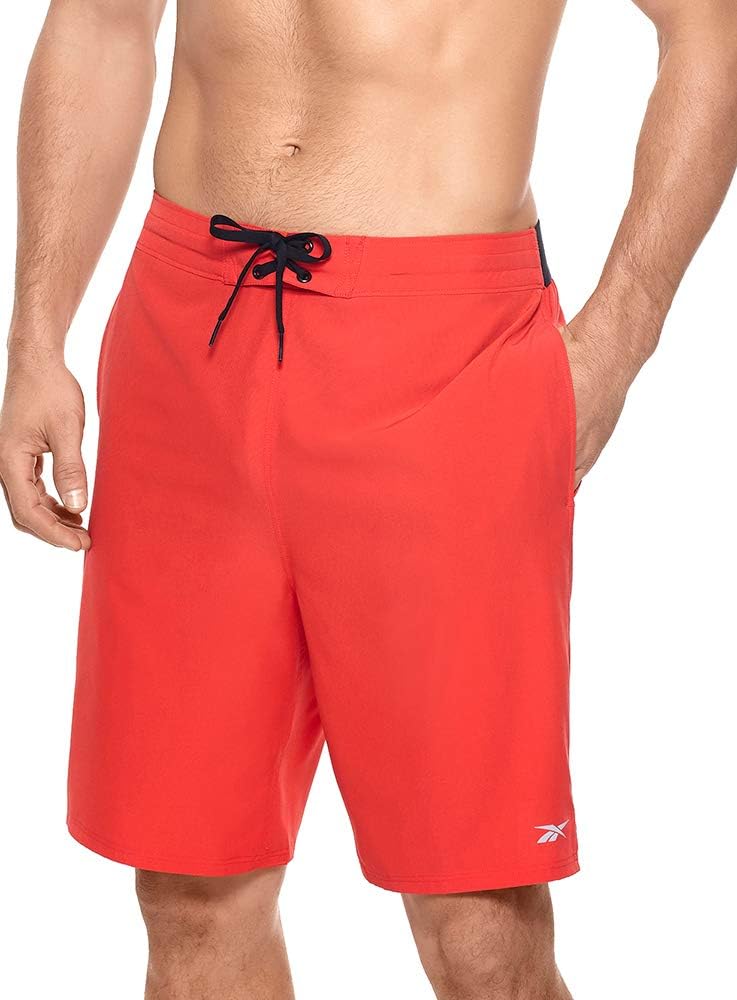 Reebok Men's Swimwear 9" Jacquard E-Board UPF 50 Drawcord Swim Shorts Bathing Suit Trunks - Image 6