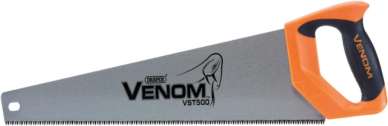 Draper 82201 Venom First Fix Venom Triple Ground 8PPI Handsaw, 500 mm Blade Length