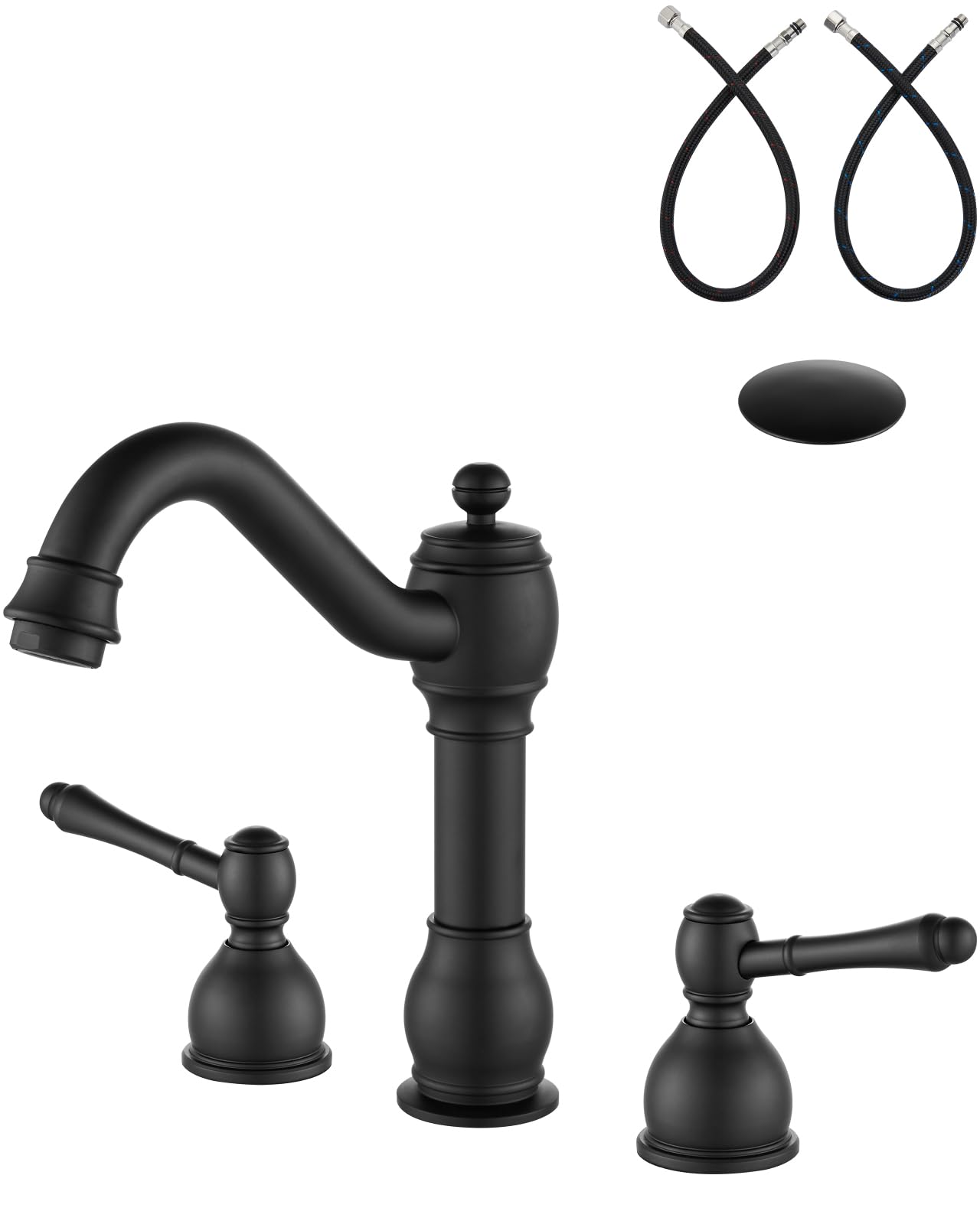 Aolemi Widespread Bathroom Sink Faucet Matte Black