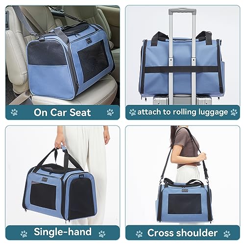 Image of PETSFIT Dog Carrier for Small Dogs, Large, Blue