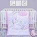 Sammy & Lou Sweet Unicorn 4-Piece Baby Nursery Crib Bedding Set for Girls, Includes Quilt, Fitted Crib Sheet, Crib Skirt, and Plush Toy