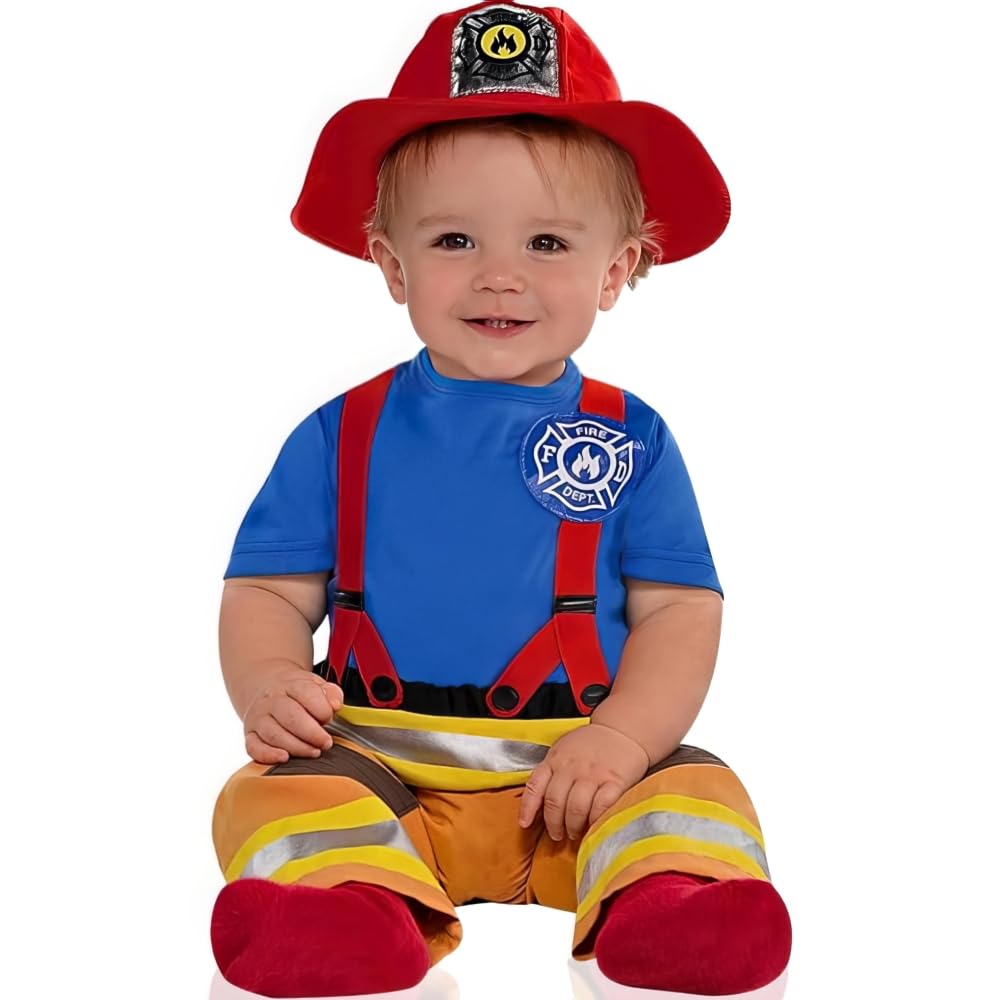 Multicolor First Fireman Costume Set