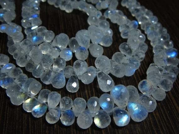 Rainbow Moonstone Faceted Tear Drops LKBEADS perles pour création - 2